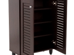 ΠΑΠΟΥΤΣΟΘΗΚΗ-ΝΤΟΥΛΑΠΑ PROLLY HM9608.01 ΜΕΛΑΜΙΝΗ WENGE-2ΠΟΡΤΕΣ-4ΡΑΦΙΑ 60x34x88Υεκ.