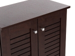 ΠΑΠΟΥΤΣΟΘΗΚΗ-ΝΤΟΥΛΑΠΑ PROLLY HM9608.01 ΜΕΛΑΜΙΝΗ WENGE-2ΠΟΡΤΕΣ-4ΡΑΦΙΑ 60x34x88Υεκ.