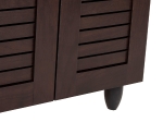 ΠΑΠΟΥΤΣΟΘΗΚΗ-ΝΤΟΥΛΑΠΑ PROLLY HM9608.01 ΜΕΛΑΜΙΝΗ WENGE-2ΠΟΡΤΕΣ-4ΡΑΦΙΑ 60x34x88Υεκ.