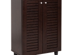 ΠΑΠΟΥΤΣΟΘΗΚΗ-ΝΤΟΥΛΑΠΑ PROLLY HM9608.01 ΜΕΛΑΜΙΝΗ WENGE-2ΠΟΡΤΕΣ-4ΡΑΦΙΑ 60x34x88Υεκ.