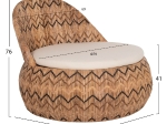 ΠΟΛΥΘΡΟΝΑ ΣΤΡΟΓΓΥΛΗ LADLON HM5992 RATTAN ΦΥΣΙΚΟ-ΕΚΡΟΥ ΜΑΞΙΛΑΡΙ 97x97x76Υεκ.