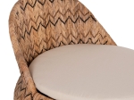 ΠΟΛΥΘΡΟΝΑ ΣΤΡΟΓΓΥΛΗ LADLON HM5992 RATTAN ΦΥΣΙΚΟ-ΕΚΡΟΥ ΜΑΞΙΛΑΡΙ 97x97x76Υεκ.