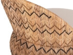 ΠΟΛΥΘΡΟΝΑ ΣΤΡΟΓΓΥΛΗ LADLON HM5992 RATTAN ΦΥΣΙΚΟ-ΕΚΡΟΥ ΜΑΞΙΛΑΡΙ 97x97x76Υεκ.