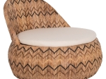 ΠΟΛΥΘΡΟΝΑ ΣΤΡΟΓΓΥΛΗ LADLON HM5992 RATTAN ΦΥΣΙΚΟ-ΕΚΡΟΥ ΜΑΞΙΛΑΡΙ 97x97x76Υεκ.