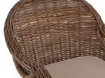 ΠΟΛΥΘΡΟΝΑ ΜΕ ΕΚΡΟΥ ΜΑΞΙΛΑΡΙ KEYLA HM9536 ΚΑΦΕ RATTAN 63x65x87Υεκ.