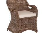 ΠΟΛΥΘΡΟΝΑ ΜΕ ΕΚΡΟΥ ΜΑΞΙΛΑΡΙ KEYLA HM9536 ΚΑΦΕ RATTAN 63x65x87Υεκ.
