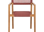 ΠΟΛΥΘΡΟΝΑ CHARLOTTE HM9637.06 ΞΥΛΟ TEAK ΦΥΣΙΚΟ & ΡΟΖ ΣΧΟΙΝΙ 59x54x83Y εκ.