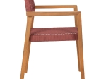 ΠΟΛΥΘΡΟΝΑ CHARLOTTE HM9637.06 ΞΥΛΟ TEAK ΦΥΣΙΚΟ & ΡΟΖ ΣΧΟΙΝΙ 59x54x83Y εκ.
