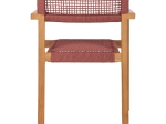 ΠΟΛΥΘΡΟΝΑ CHARLOTTE HM9637.06 ΞΥΛΟ TEAK ΦΥΣΙΚΟ & ΡΟΖ ΣΧΟΙΝΙ 59x54x83Y εκ.