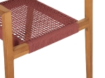 ΠΟΛΥΘΡΟΝΑ CHARLOTTE HM9637.06 ΞΥΛΟ TEAK ΦΥΣΙΚΟ & ΡΟΖ ΣΧΟΙΝΙ 59x54x83Y εκ.