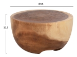 ΤΡΑΠΕΖΙ ΒΟΗΘΗΤΙΚΟ POMPU HM9794 ΜΑΣΙΦ ΞΥΛΟ SUAR Φ58x33,5Υεκ.