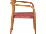 ΠΟΛΥΘΡΟΝΑ OSLO HM9636.06 ΞΥΛΟ TEAK ΦΥΣΙΚΟ & ΡΟΖ ΣΧΟΙΝΙ 55x54x80Yεκ.