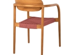 ΠΟΛΥΘΡΟΝΑ OSLO HM9636.06 ΞΥΛΟ TEAK ΦΥΣΙΚΟ & ΡΟΖ ΣΧΟΙΝΙ 55x54x80Yεκ.