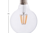 ΛΑΜΠΤΗΡΑΣ GLOBO LED FILAMENT 8W E27 3000K ΔΙΑΦΑΝΟΣ DIMMABLE HM4050.01