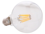 ΛΑΜΠΤΗΡΑΣ GLOBO LED FILAMENT 8W E27 3000K ΔΙΑΦΑΝΟΣ DIMMABLE HM4050.01