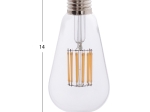 ΛΑΜΠΤΗΡΑΣ HM4189.01 LED FILAMENT 12W E27 2700K ΔΙΑΦΑΝΟΣ