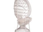ΠΟΛΥΘΡΟΝΑ ROYAL PEACOCK HM9342.02 RATTAN ΣΕ ΛΕΥΚΟ-ΜΑΞΙΛΑΡΙ ΛΕΥΚΟ 114x72x150Yεκ.