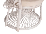 ΠΟΛΥΘΡΟΝΑ ROYAL PEACOCK HM9342.02 RATTAN ΣΕ ΛΕΥΚΟ-ΜΑΞΙΛΑΡΙ ΛΕΥΚΟ 114x72x150Yεκ.