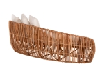 ΚΑΝΑΠΕΣ-ΑΝΑΚΛΙΝΤΡΟ LANTRY HM5991 ΦΥΣΙΚΟ RATTAN- ΛΕΥΚΑ ΜΑΞΙΛΑΡΙΑ 215x60x78Yεκ.