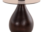 ΒΟΗΘΗΤΙΚΑ ΤΡΑΠΕΖΑΚΙΑ 2ΤΜΧ CHANG HM9668 ΞΥΛΟ MANGO-ΓΥΑΛΙ TOP Φ55x49,5Υ & Φ40x36,5Υεκ.