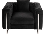 ΠΟΛΥΘΡΟΝΑ τ.CHESTERFIELD MOBAR HM3261.04 ΜΑΥΡΟ ΒΕΛΟΥΔΟ-ΜΕΤΑΛΛΙΚΑ ΠΟΔΙΑ 99x86,5x77Υεκ