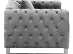 ΠΟΛΥΘΡΟΝΑ τ.CHESTERFIELD MOBAR HM3261.01 ΓΚΡΙ ΒΕΛΟΥΔΟ-ΜΕΤΑΛΛΙΚΑ ΠΟΔΙΑ 99x86,5x77Υεκ.