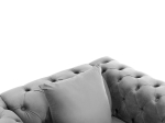 ΠΟΛΥΘΡΟΝΑ τ.CHESTERFIELD MOBAR HM3261.01 ΓΚΡΙ ΒΕΛΟΥΔΟ-ΜΕΤΑΛΛΙΚΑ ΠΟΔΙΑ 99x86,5x77Υεκ.