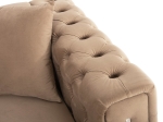 ΚΑΝΑΠΕΣ τ.CHESTERFIELD MOBAR HM3262.03 ΜΠΕΖ ΒΕΛΟΥΔΟ-ΜΕΤΑΛΛΙΚΑ ΠΟΔΙΑ 154x85x68Υεκ