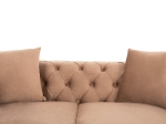 ΚΑΝΑΠΕΣ τ.CHESTERFIELD MOBAR HM3262.03 ΜΠΕΖ ΒΕΛΟΥΔΟ-ΜΕΤΑΛΛΙΚΑ ΠΟΔΙΑ 154x85x68Υεκ