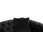 ΚΑΝΑΠΕΣ τ.CHESTERFIELD MOBAR HM3262.04 ΜΑΥΡΟ ΒΕΛΟΥΔΟ-ΜΕΤΑΛΛΙΚΑ ΠΟΔΙΑ 154x85x68Υεκ