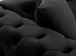 ΚΑΝΑΠΕΣ τ.CHESTERFIELD MOBAR HM3262.04 ΜΑΥΡΟ ΒΕΛΟΥΔΟ-ΜΕΤΑΛΛΙΚΑ ΠΟΔΙΑ 154x85x68Υεκ