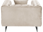 ΠΟΛΥΘΡΟΝΑ τ.CHESTERFIELD MOBAR HM3261.02 ΚΡΕΜ ΒΕΛΟΥΔΟ-ΜΕΤΑΛΛΙΚΑ ΠΟΔΙΑ 99x86,5x77Υεκ.