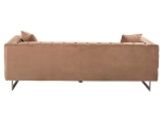 ΚΑΝΑΠΕΣ τ.CHESTERFIELD MOBAR HM3263.03 ΜΠΕΖ ΒΕΛΟΥΔΟ-ΜΕΤΑΛΛΙΚΑ ΠΟΔΙΑ 212x87x68Υεκ