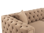 ΚΑΝΑΠΕΣ τ.CHESTERFIELD MOBAR HM3263.03 ΜΠΕΖ ΒΕΛΟΥΔΟ-ΜΕΤΑΛΛΙΚΑ ΠΟΔΙΑ 212x87x68Υεκ