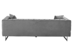 ΚΑΝΑΠΕΣ τ.CHESTERFIELD MOBAR HM3263.01 ΓΚΡΙ ΒΕΛΟΥΔΟ-ΜΕΤΑΛΛΙΚΑ ΠΟΔΙΑ 212x87x68Υεκ