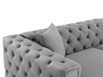 ΚΑΝΑΠΕΣ τ.CHESTERFIELD MOBAR HM3263.01 ΓΚΡΙ ΒΕΛΟΥΔΟ-ΜΕΤΑΛΛΙΚΑ ΠΟΔΙΑ 212x87x68Υεκ