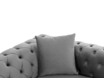 ΚΑΝΑΠΕΣ τ.CHESTERFIELD MOBAR HM3263.01 ΓΚΡΙ ΒΕΛΟΥΔΟ-ΜΕΤΑΛΛΙΚΑ ΠΟΔΙΑ 212x87x68Υεκ