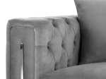 ΚΑΝΑΠΕΣ τ.CHESTERFIELD MOBAR HM3263.01 ΓΚΡΙ ΒΕΛΟΥΔΟ-ΜΕΤΑΛΛΙΚΑ ΠΟΔΙΑ 212x87x68Υεκ