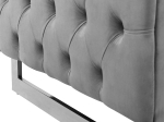 ΚΑΝΑΠΕΣ τ.CHESTERFIELD MOBAR HM3263.01 ΓΚΡΙ ΒΕΛΟΥΔΟ-ΜΕΤΑΛΛΙΚΑ ΠΟΔΙΑ 212x87x68Υεκ