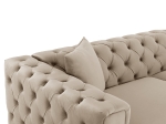 ΚΑΝΑΠΕΣ τ.CHESTERFIELD MOBAR HM3263.02 ΚΡΕΜ ΒΕΛΟΥΔΟ-ΜΕΤΑΛΛΙΚΑ ΠΟΔΙΑ 212x87x68Υεκ