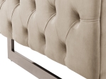 ΚΑΝΑΠΕΣ τ.CHESTERFIELD MOBAR HM3263.02 ΚΡΕΜ ΒΕΛΟΥΔΟ-ΜΕΤΑΛΛΙΚΑ ΠΟΔΙΑ 212x87x68Υεκ