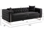 ΚΑΝΑΠΕΣ τ.CHESTERFIELD MOBAR HM3263.04 ΜΑΥΡΟ ΒΕΛΟΥΔΟ-ΜΕΤΑΛΛΙΚΑ ΠΟΔΙΑ 212x87x68Υεκ