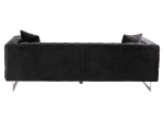 ΚΑΝΑΠΕΣ τ.CHESTERFIELD MOBAR HM3263.04 ΜΑΥΡΟ ΒΕΛΟΥΔΟ-ΜΕΤΑΛΛΙΚΑ ΠΟΔΙΑ 212x87x68Υεκ