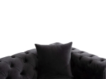 ΚΑΝΑΠΕΣ τ.CHESTERFIELD MOBAR HM3263.04 ΜΑΥΡΟ ΒΕΛΟΥΔΟ-ΜΕΤΑΛΛΙΚΑ ΠΟΔΙΑ 212x87x68Υεκ