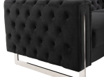 ΚΑΝΑΠΕΣ τ.CHESTERFIELD MOBAR HM3263.04 ΜΑΥΡΟ ΒΕΛΟΥΔΟ-ΜΕΤΑΛΛΙΚΑ ΠΟΔΙΑ 212x87x68Υεκ