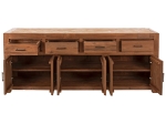 ΜΠΟΥΦΕΣ GRAYSON HM9802 ΑΝΑΚΥΚΛΩΜΕΝΟ ΞΥΛΟ TEAK ΣΕ ΦΥΣΙΚΟ 220x50x90Υεκ.
