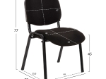 ΚΑΡΕΚΛΑ JANISHA HM1010.11 HOMEMARKT ΜΕ ΥΦΑΣΜΑ ΜΑΥΡΟ 53,5x59x77Υεκ.