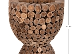 ΤΡΑΠΕΖΙ BAR ΣΤΡΟΓΓΥΛΟ LEEROY HM9806 KOMMATIA ΞΥΛΟΥ TEAK Φ900x103Υεκ.