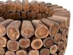 ΤΡΑΠΕΖΙ BAR ΣΤΡΟΓΓΥΛΟ LEEROY HM9806 KOMMATIA ΞΥΛΟΥ TEAK Φ900x103Υεκ.