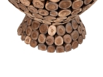 ΤΡΑΠΕΖΙ BAR ΣΤΡΟΓΓΥΛΟ LEEROY HM9806 KOMMATIA ΞΥΛΟΥ TEAK Φ900x103Υεκ.